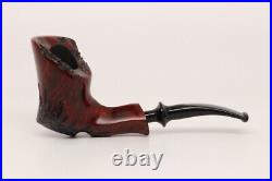 Nording Rustic #4 FH Briar Smoking Pipe with pouch B1660
