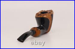 Nording Spiral Black Smooth Briar Smoking Pipe with pouch B1838