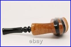 Nording Spiral Natural Smooth Finish Briar Smoking Pipe with pouch B1159