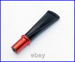 Nording Tobacco Pipe Stem Bit 2.6 Brushed Red Finish Metal Tip Vuclanite NEW