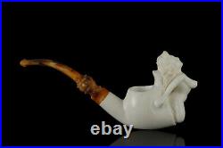 Nude lady Meerschaum Pipe art handmade smoking tobacco pfeife with case