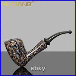 ONLY ONE MUXIANG Handmade Lacquered Pipe Briar Pickaxe Tobacco Pipe Freehand