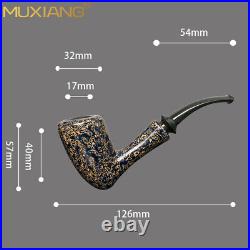 ONLY ONE MUXIANG Handmade Lacquered Pipe Briar Pickaxe Tobacco Pipe Freehand