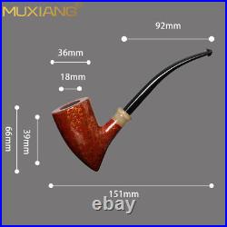 ONLY ONE MUXIANG Handmade Lacquered Tobacco Pipe Briar Pickaxe Smoking Pipe Gift