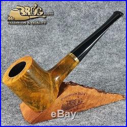 OUTSTANDING HAND MADE Mr. Brog original smoking pipe smooth POKER Amber