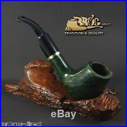 OUTSTANDING Mr. Brog original smoking pipe nr. 67 green classic FULL BENT briar
