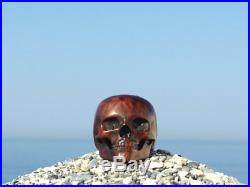 Oguz Simsek Briar Figural Smoking Pipe HUMAN SKULL skeleton death meerschaum
