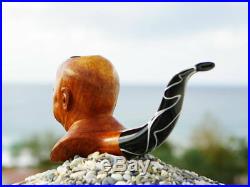 Oguz Simsek Briar Figural Smoking Pipe WINSTON CHURCHILL pfeife pipa meerschaum