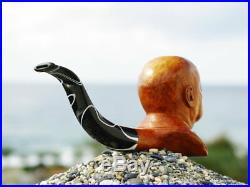 Oguz Simsek Briar Figural Smoking Pipe WINSTON CHURCHILL pfeife pipa meerschaum