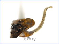 Oguz Simsek Briar Wood Figural Smoking Pipe BIG HEAD BEAST SKULL Diablo Bones