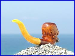 Oguz Simsek Briar Wood Figural Smoking Pipe HOMER SIMPSON meerschaum pfeife NEW