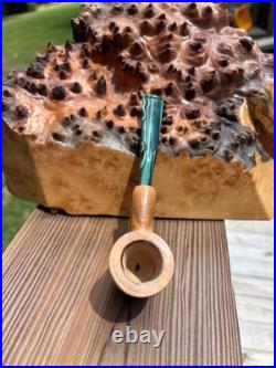 Olive burl wood Poker tobacco pipe