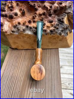 Olive burl wood Poker tobacco pipe