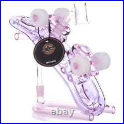 On Point Glass 9 Ride and Riff Skateboard Water Pipe Pink Gift Set With Banger