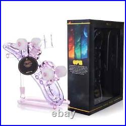 On Point Glass 9 Ride and Riff Skateboard Water Pipe Pink Gift Set With Banger