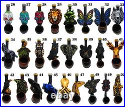 One Dozen (12 pcs) Assorted Handmade Tobacco Smoking Mini Hand Pipes