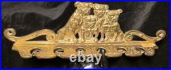 Original Bulldogs Cast Brass Wall Mount For Tobacco Smoking Pipes Holds 6 RARE