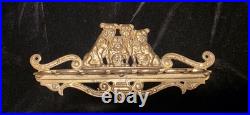 Original Bulldogs Cast Brass Wall Mount For Tobacco Smoking Pipes Holds 6 RARE