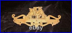 Original Bulldogs Cast Brass Wall Mount For Tobacco Smoking Pipes Holds 6 RARE