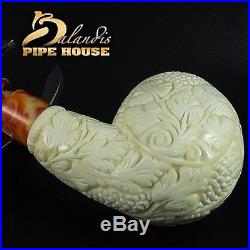 Original Mr. Reis Handmade Meerschaum Smoking Pipe Madhan Flowers Big bowl 58mm