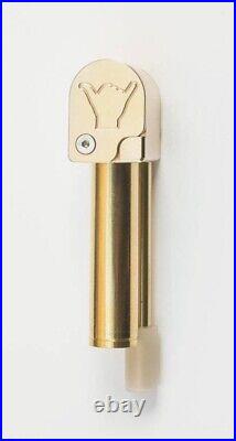 Original Proto Shaka Tobacco Pipe Solid Brass Built in Poker & Storage Tube USA