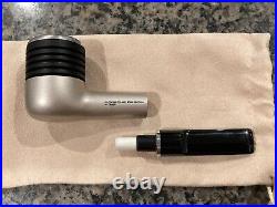 PORSCHE DESIGN NOS TOBACCO PIPE STYLE NO. 907 TITAN/BLACK WithALL ORIGINAL PACKING
