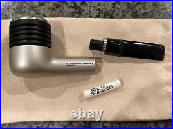 PORSCHE DESIGN NOS TOBACCO PIPE STYLE NO. 907 TITAN/BLACK WithALL ORIGINAL PACKING