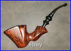 PREBEN HOLM Fancy Matt Freehand (C5) Tobacco Pipe. UNSMOKED