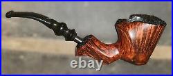 PREBEN HOLM Fancy Matt Freehand (C5) Tobacco Pipe. UNSMOKED