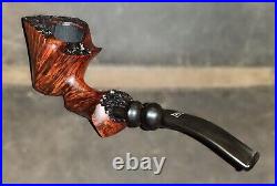 PREBEN HOLM Fancy Matt Freehand (C5) Tobacco Pipe. UNSMOKED