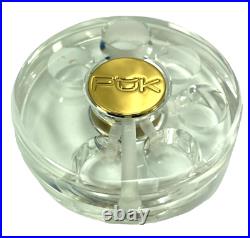 PUK Pipe Smoking & Storage Bowl WithStorage Case-Share Tubes Mix Stone, Clear/Gold