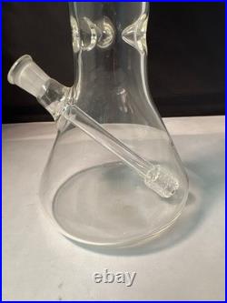 PURE Glass Water Pipe Bong Clear Glass Tobacco Pipe with PURE GLASS ETCHED 12