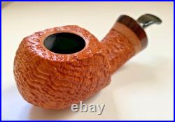 P. Jeppesen Handmade Ida Easy Cut Sandblasted Freehand (4) Tobacco Pipe