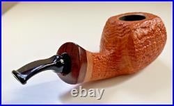 P. Jeppesen Handmade Ida Easy Cut Sandblasted Freehand (4) Tobacco Pipe