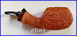 P. Jeppesen Handmade Ida Easy Cut Sandblasted Freehand (4) Tobacco Pipe