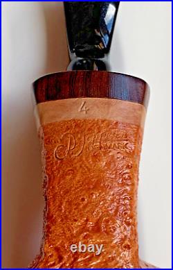 P. Jeppesen Handmade Ida Easy Cut Sandblasted Freehand (4) Tobacco Pipe