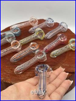 Pack of 24 mini size 3' Glass Tobacco Smoking Pipe Assorted Color
