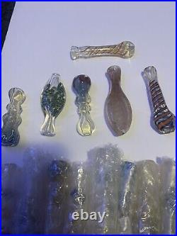 Pack of 4- 3 inch Glass Tobacco One Hitter Chillum Smoking Pipe