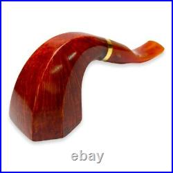 Panelled Freehand Briar Pipe Red Color Smoking Bowl with 9mm Filter Acrylic Stem