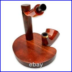 Panelled Freehand Briar Pipe Red Color Smoking Bowl with 9mm Filter Acrylic Stem