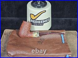 Paul's Pipes Sandblasted Bent Egg with Acrylic accent Tobacco Smoking Pipe