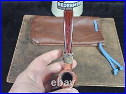 Paul's Pipes Sandblasted Bent Egg with Acrylic accent Tobacco Smoking Pipe