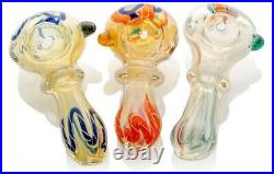 Peanut Glass Spoon Hand Pipes Tobacco Bowls Fumed Rods Wholesale Lot of 76
