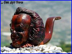 Pennywise the Dancing Clown Briar Wood Tobacco Pipe M-884 by Oguz Simsek