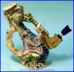 Pete Magic Saxophone Dragon Ceramic Rumph Water Hookah Tobacco Pipe, #1867 USA