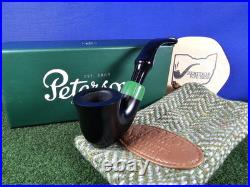 Peterson 2024 St. Patrick's Ebony Green Ferrule 305 Unsmoked Briar Tobacco Pipe
