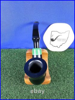 Peterson 2024 St. Patrick's Ebony Green Ferrule 305 Unsmoked Briar Tobacco Pipe