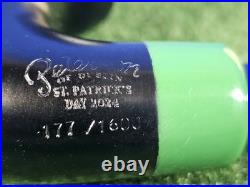 Peterson 2024 St. Patrick's Ebony Green Ferrule 305 Unsmoked Briar Tobacco Pipe