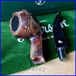 Peterson Aran Smooth Bent Bulldog (80s) Fishtail Tobacco Pipe NEW