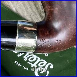 Peterson Aran Smooth Nickel Mounted (03) P-Lip Tobacco Pipe New